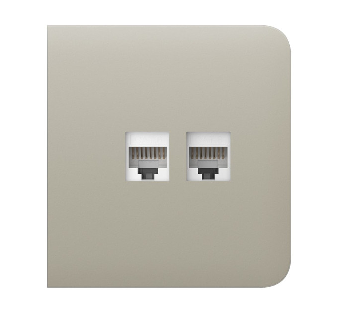 Фронтальная панель Ajax SideCover (LAN) ivory/слоновая кость для интернет-розетки Outlet (LAN)