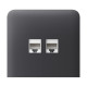 Фронтальная панель Ajax SideCover (LAN) vertical graphite/графит для интернет-розетки Outlet (LAN)