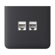 Фронтальная панель Ajax SideCover (LAN) vertical graphite/графит для интернет-розетки Outlet (LAN)