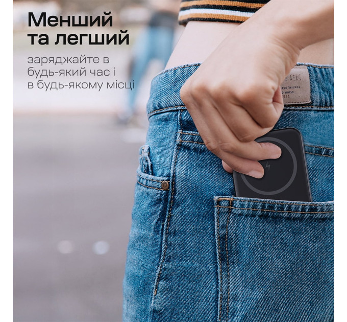 Повербанк 5000mAh Choetech B709 Black PD3.0 беспроводная магнитная зарядка