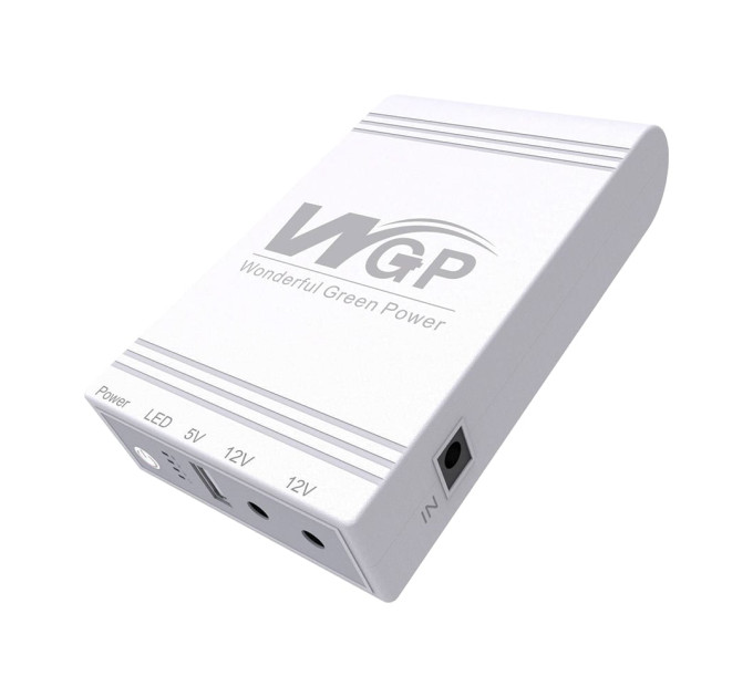 Джерело безперебійного живлення Mini UPS WGP UPS103C 16000mAh 5V/9V/12V, Li-ion 4*4Ah, для роутера і медіаконвертера