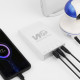 Источник бесперебойного питания с блоком питания Mini UPS WGP UPS103C Quick Charge 20000mAh 5V/12V/12V, Li-ion 4*5Ah, для роутера и оптического терминала