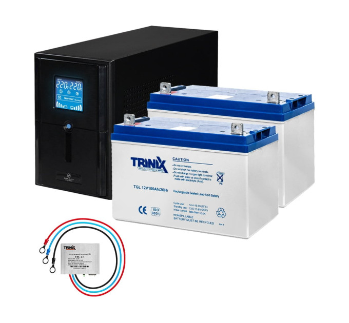 Комплект резервного питания: Kraft PSW1500VA/1200W(LCD)24V UPS + гелевая батарея 2540 Вт*ч Комплект резервного питания: Kraft PSW1500VA/1200W(LCD)24V UPS + гелевая батарея 2540 Вт*ч