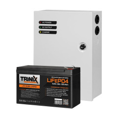 Комплект резервного питания Trinix: источник бесперебойного питания PSU-1203LED(M) LiFePO4 и аккумуляторная батарея LFP 12V8Ah LiFePO4