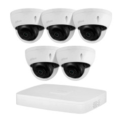 Комплект відеонагляду на 5 камер Dahua XVR-Video Kit 5x4Mp (D): 5 купольних 4Mp IP-відеокамер + 5Mp XVR-відеореєстратор 4+2 IP канали
