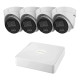 Комплект IP-відеонагляду на 4 камери Hikvision IP-Video Kit 4x2Mp (T) Mic DualLight: 4 купольні 2Mp відеокамери + 4-канальний 6Mp відеореєстратор