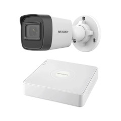 Комплект IP-видеонаблюдения на 1 камеру Hikvision IP-Video Kit 1x2Mp (B): 1 цилиндрическая 2Mp видеокамера + 4-канальный 6Mp видеорегистратор