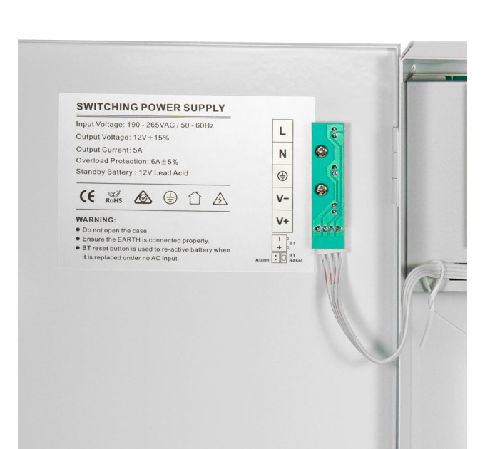 Джерело безперебійного живлення Kraft PSU-1205/8CH