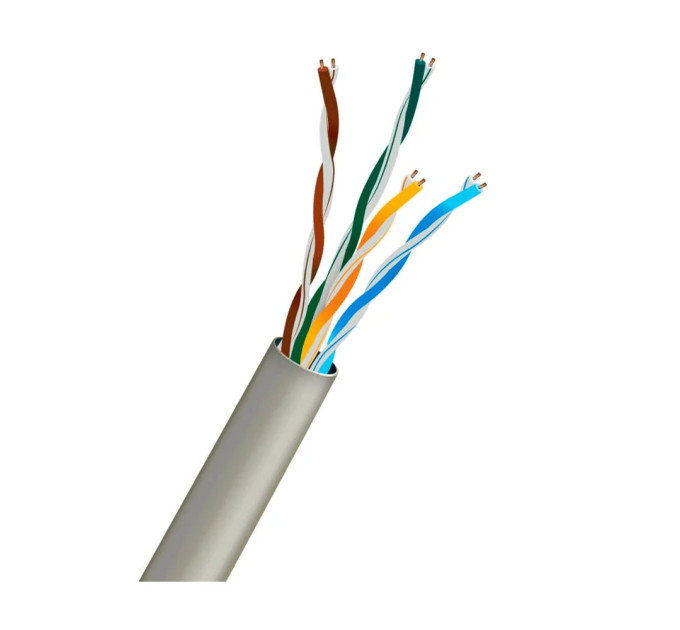 Кабель витая пара UTP CAT5E CU 0.5 PVC Indoor Kraft Light gray 305m Кабель витая пара UTP CAT5E CU 0.5 PVC Indoor Kraft Light gray 305m