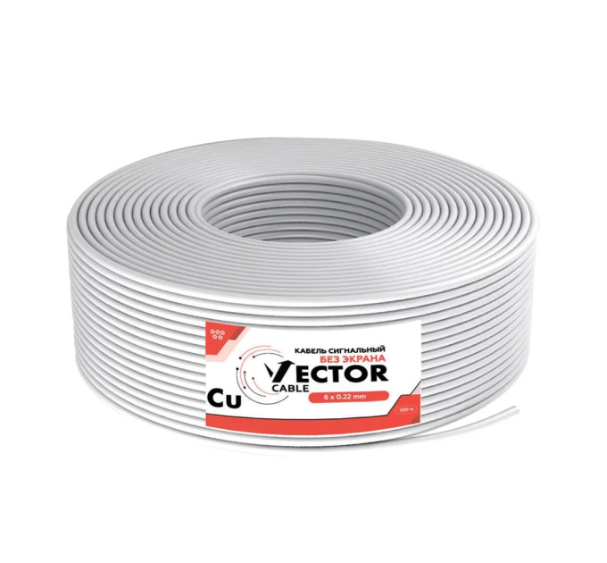 Кабель сигнальний Vector 6х0.22 Cu 100m