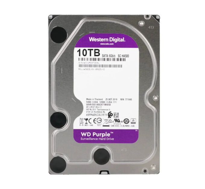 Жесткий диск 3.5" 10TB 64MB Western Digital Purple WD102EJRX