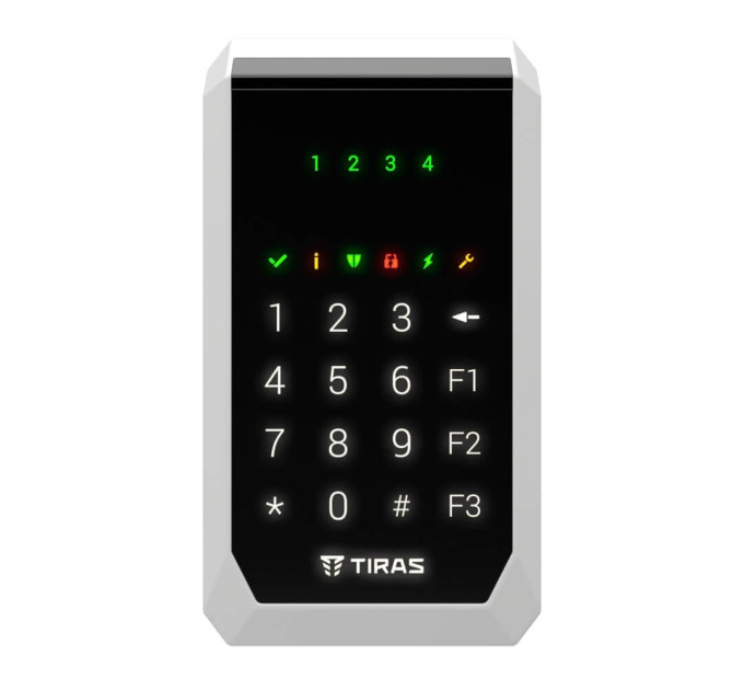 Клавіатура Tiras K-PAD4 Black на 4 індикатори зон