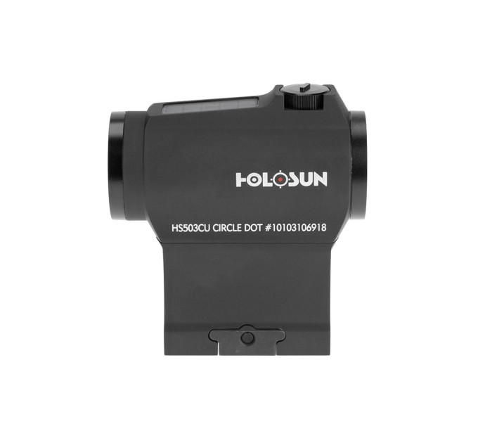 Коліматорний приціл Holosun HS503CU 2MOA/65MOA red dot мультиприцільна сітка, із сонячною батареєю