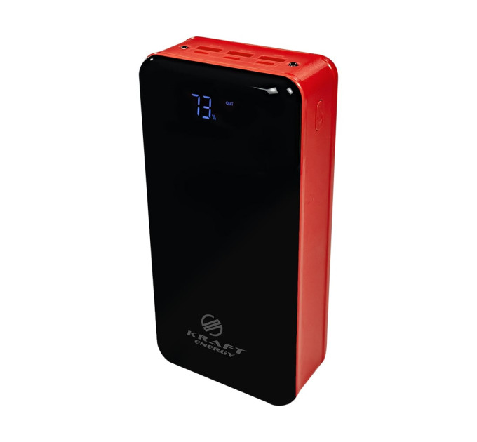 Повербанк 50000mAh Power Bank Kraft KPB-1650L Red 2 світлодіоди