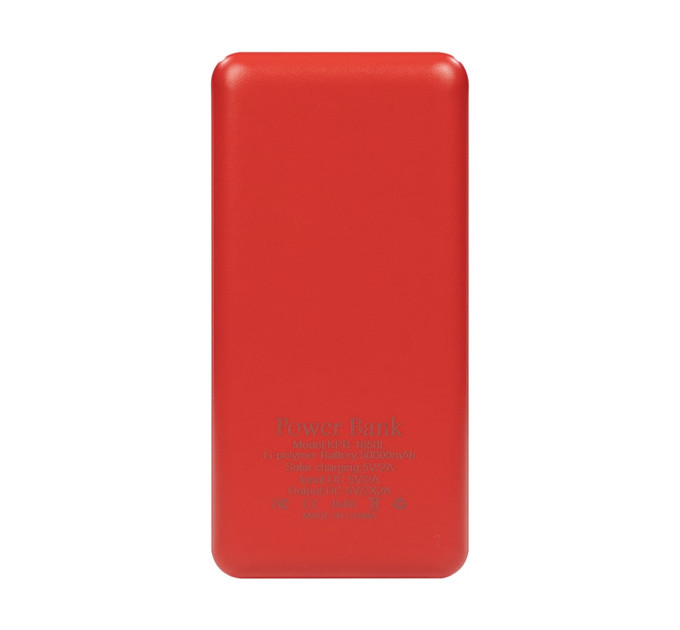 Повербанк 50000mAh Power Bank Kraft KPB-1650L Red 2 світлодіоди