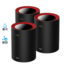 Маршрутизатор WiFi Mesh-система WiFi 6 2.5G Cudy M3000 Black (3-Pack) 3 штуки дводіапазонні AX3000 Маршрутизатор WiFi Mesh-система WiFi 6 2.5G Cudy M3000 Black (3-Pack) 3 штуки дводіапазонні AX3000