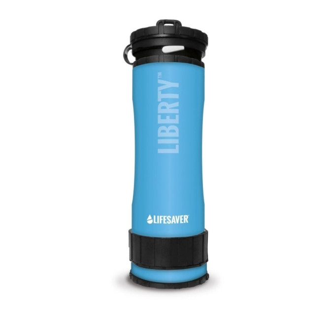 Портативна пляшка для очищення води LifeSaver Liberty Blue 0.4l