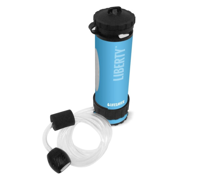 Портативна пляшка для очищення води LifeSaver Liberty Blue 0.4l