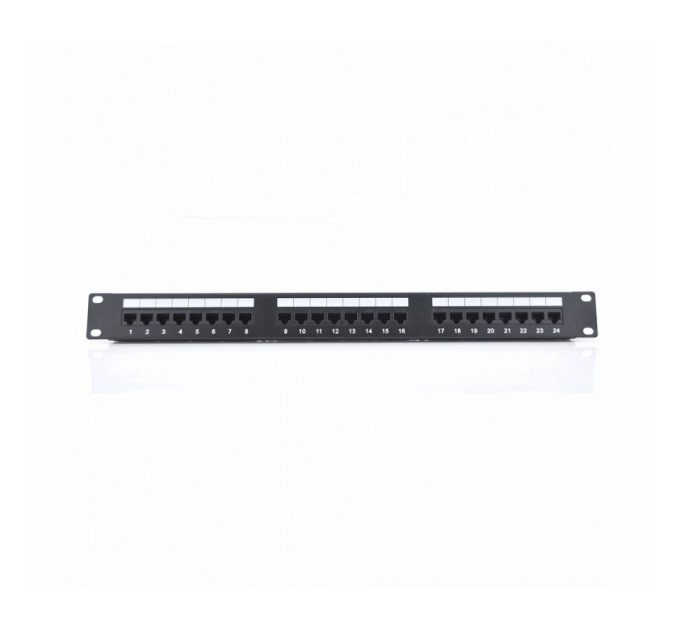 Патч-панель Ritar 24 порта UTP DUAL кат 5Е 19" 1U неэкранированная черная, с задним организатором кабеля Q25 Патч-панель Ritar 24 порта UTP DUAL кат 5Е 19" 1U неэкранированная черная, с задним организатором кабеля Q25