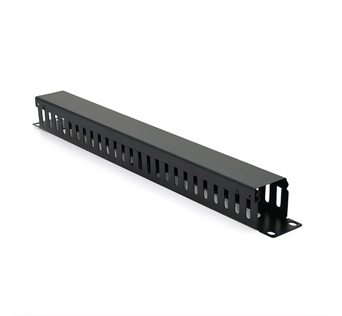 Кабельный органайзер с крышкой PiPo 19" 1U/24Port металл Q70