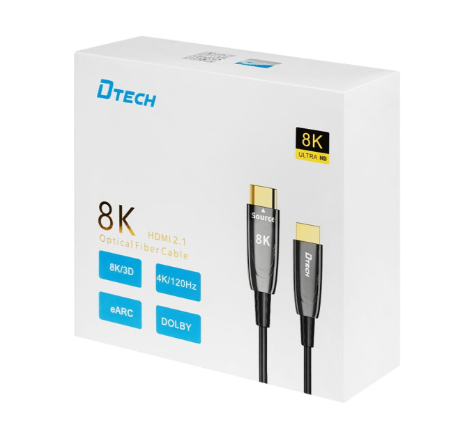 Кабель оптичний HDMI 2.1 50m Dtech DT-HOF8050