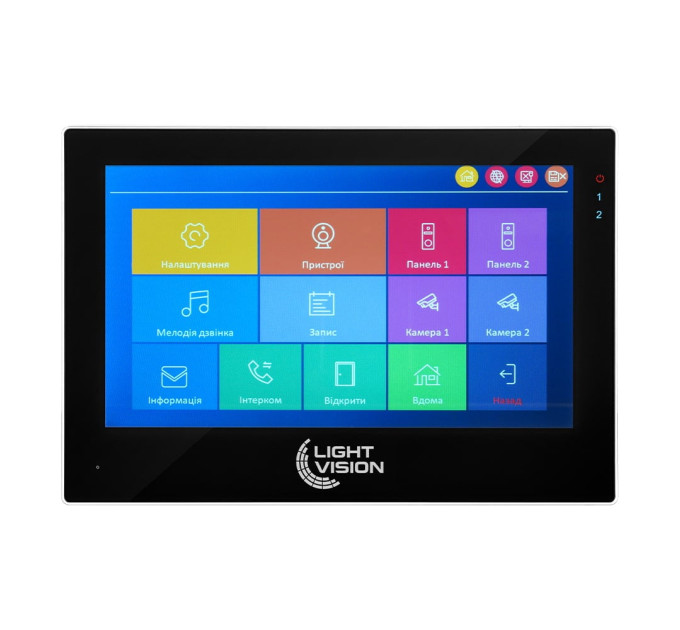Відеодомофон 7" WiFi Tuya Light Vision SINGAPORE (AI) FHD Black