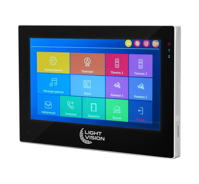 Відеодомофон 7" WiFi Tuya Light Vision SINGAPORE (AI) FHD Black