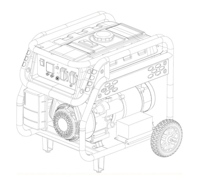 Генератор бензиновый 2.8 кВт EnerSol EPG-3200SEH с двигателем Honda GP-200