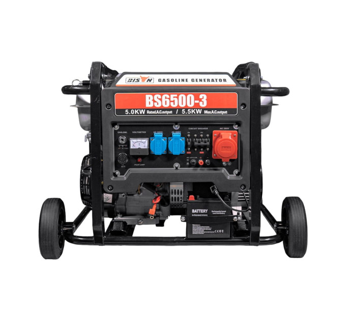 Генератор бензиновый трехфазный 5 кВт Bison BS6500-3