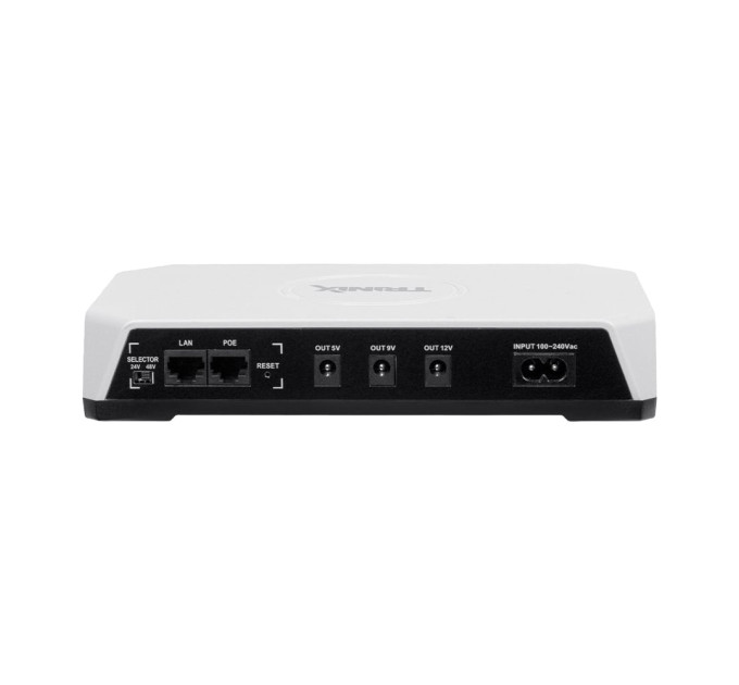 Джерело безперебійного живлення DC UPS Trinix TRX-MUPS-3648PoE (20000mAh LiFePo4) 5V/9V/12V/24V/48V/PoE, LiFePo4 4*5Ah, для роутера і медіаконвертера