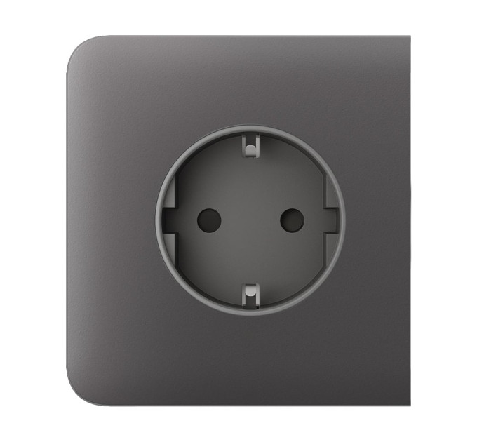 Фронтальная панель Ajax SideCover (basic) [type F] grey/серая для розетки Outlet (type F)