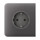 Фронтальная панель Ajax SideCover (basic) [type F] grey/серая для розетки Outlet (type F)