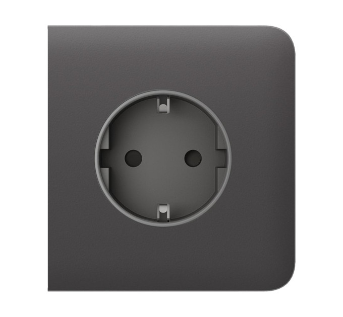 Фронтальная панель Ajax SideCover (basic) [type F] grey/серая для розетки Outlet (type F)