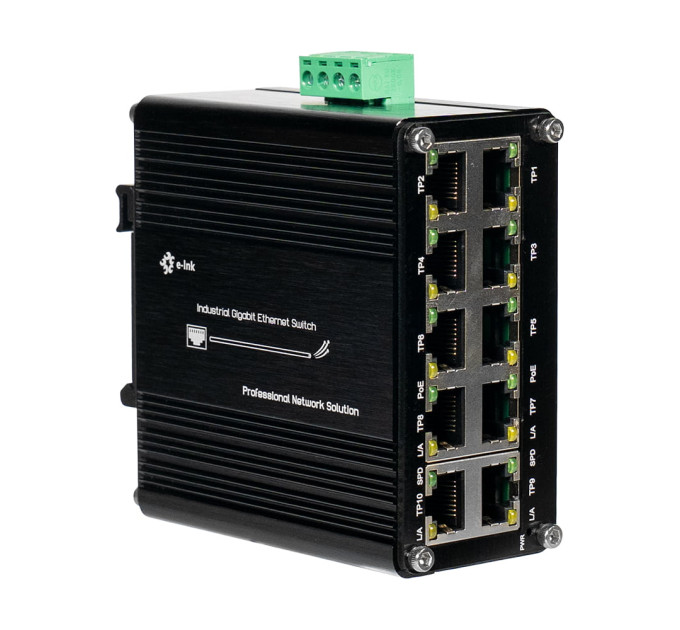 PoE-коммутатор 10-портовый E-LINK LNK-IMC010GP с 8 портами PoE