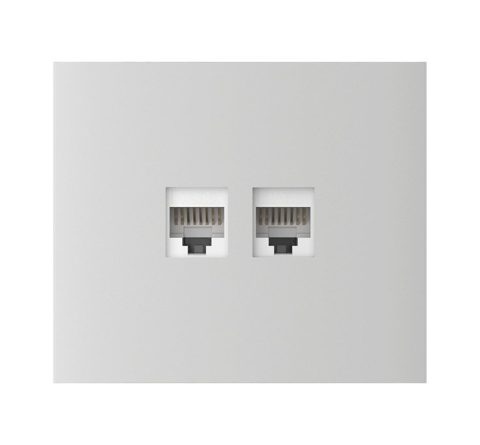 Фронтальная панель Ajax CenterCover (LAN) vertical white/белая для интернет-розетки Outlet (LAN)