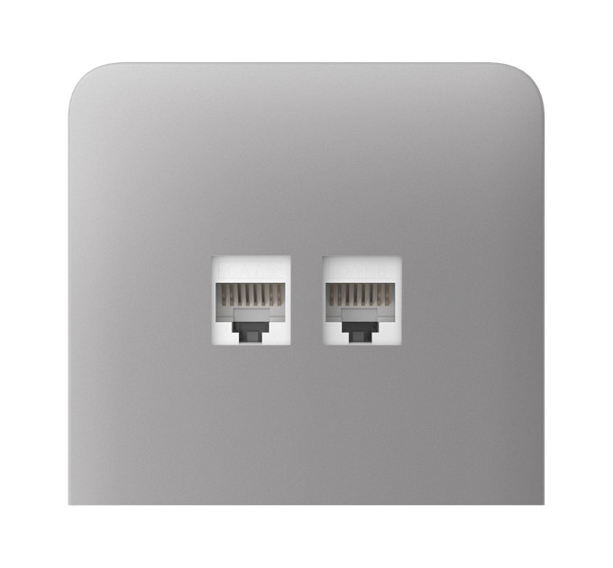 Фронтальная панель Ajax SideCover (LAN) vertical fog/дымная для интернет-розетки Outlet (LAN)