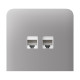 Фронтальная панель Ajax SideCover (LAN) vertical fog/дымная для интернет-розетки Outlet (LAN)
