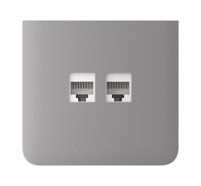 Фронтальная панель Ajax SideCover (LAN) vertical fog/дымная для интернет-розетки Outlet (LAN)
