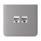 Фронтальная панель Ajax SideCover (LAN) vertical fog/дымная для интернет-розетки Outlet (LAN)