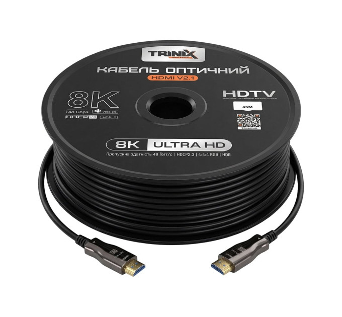Кабель HDMI V2.1 оптичний 45м Trinix (AOC-HDMI8k-45m)