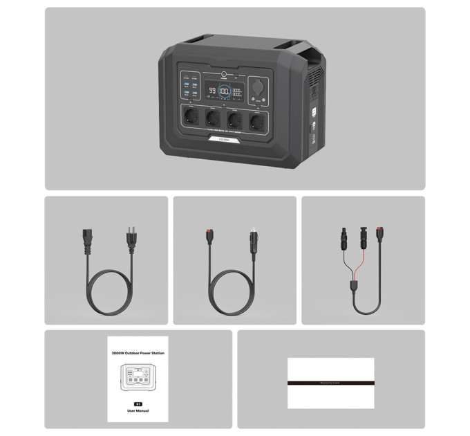 Портативна зарядна станція OUPES S1 2000W 1024Wh LiFePO4