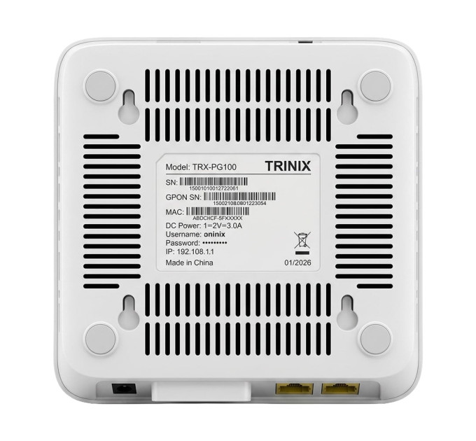 Абонентський оптичний термінал ХPON ONU GPON/EPON Trinix TRX-PG100 1 PON Port/1 Gigabit RJ45