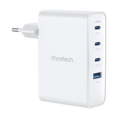 Мережевий зарядний пристрій Choetech PD9002 PD100W GAN USB-A+3xUSB-C White Мережевий зарядний пристрій Choetech PD9002 PD100W GAN USB-A+3xUSB-C White