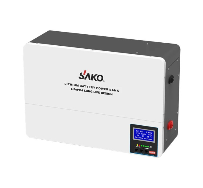 Комплект резервного питания Sako: гибридный инвертор 6.5kVA/6.2kW SUNON V 48V+120A MPPT и аккумуляторная батарея 51.2В 5120Втг Li-Wall series LiFePo4