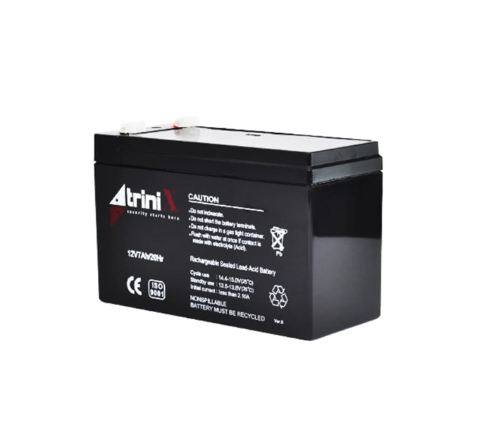 Аккумуляторная батарея 12В 7Ач Trinix 12V7Ah/20Hr AGM свинцово-кислотная Аккумуляторная батарея 12В 7Ач Trinix 12V7Ah/20Hr AGM свинцово-кислотная