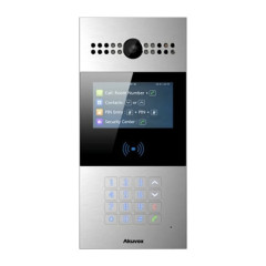 IP-видеопанель многоабонентская 2Mp Akuvox R28A с экраном 4.3" и считывателем EM-Marine/Mifare/NFC