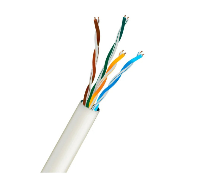 Кабель витая пара UTP CAT5E CU 0.5 PVC Indoor Kraft White 305m Кабель витая пара UTP CAT5E CU 0.5 PVC Indoor Kraft White 305m