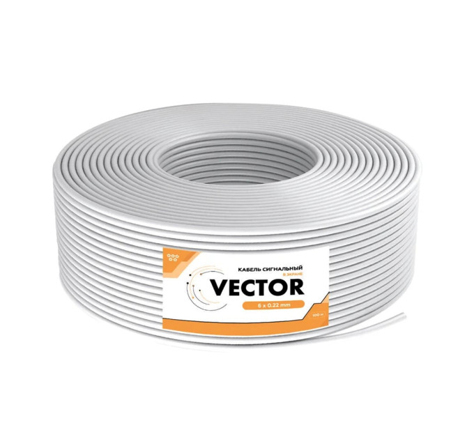 Кабель сигнальний Vector 6х0.22 CCA екран 100m