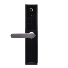 Замок биометрический автономный Trinix TRL-5104BTF Silver Left с Bluetooth, считывателем отпечатков пальцев и карт Mifare