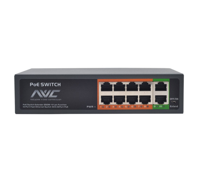PoE-комутатор 10-портовий NVC-108Ex